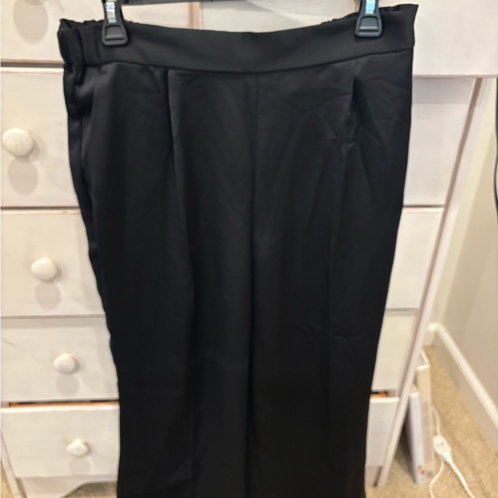Banana Republic Elegant Black Wide Leg Trousers
